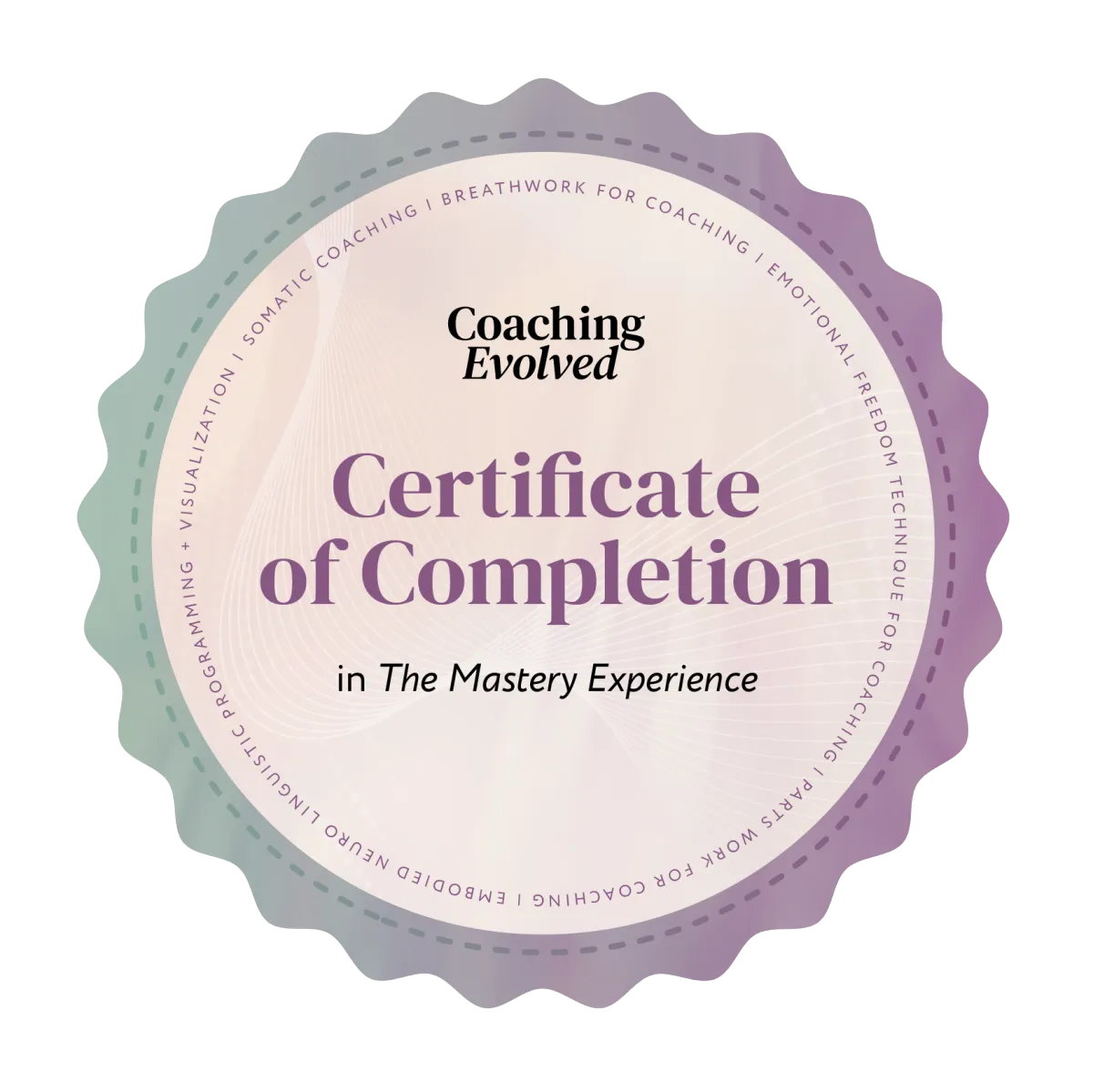 Coaching Evolved - Certificate of Completion in The Mastery Experience