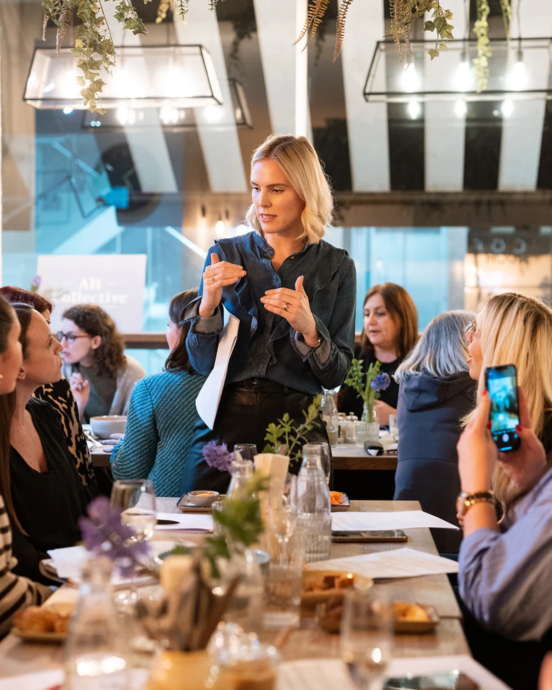 Sophie leading an intimate group workshop