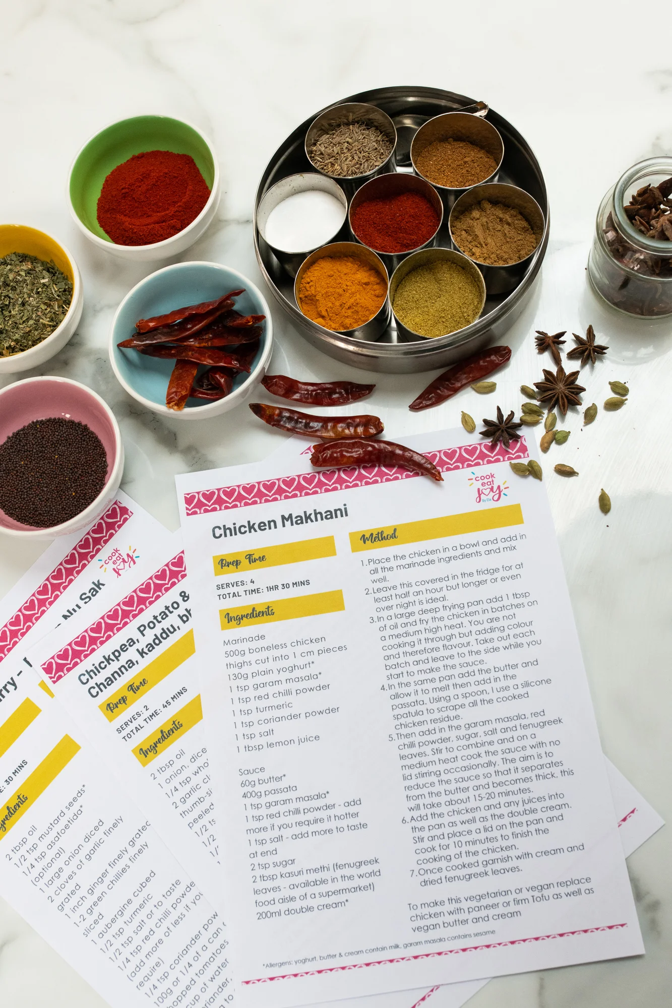 Authentic Indian spices and masala tin