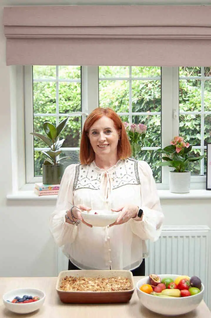 Deirdre Egan with nourishing breakfast bowl